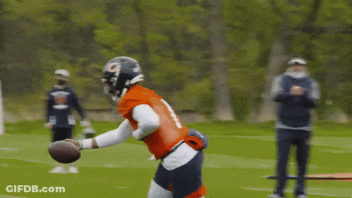 Football Player Number 9 Running With Ball GIF