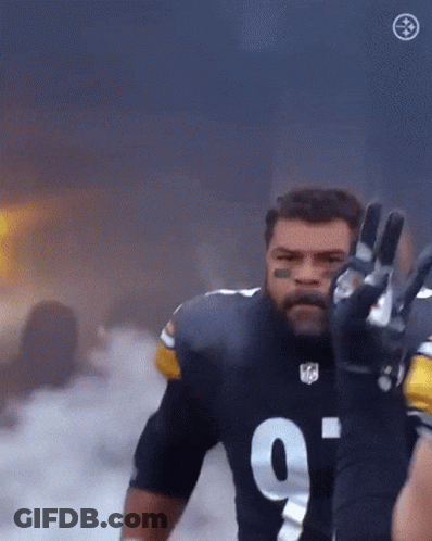 Football Player Number 9 Waving GIF