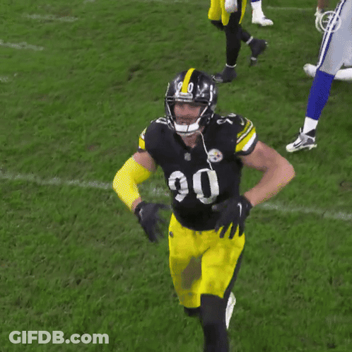 Football Player Number 90 On Field GIF