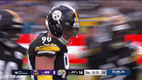 Football Player Number 90 On Helmet GIF
