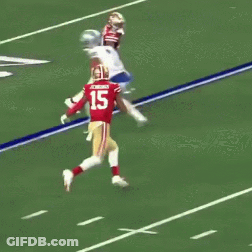 Football Player Number 92 Being Tackled GIF
