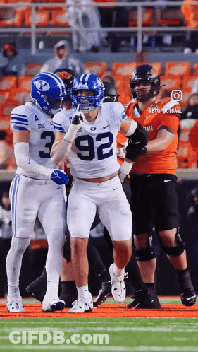 Football Player Number 92 On Field GIF