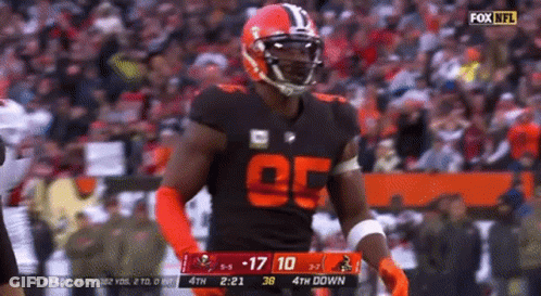 Football Player Number 95 On Field GIF