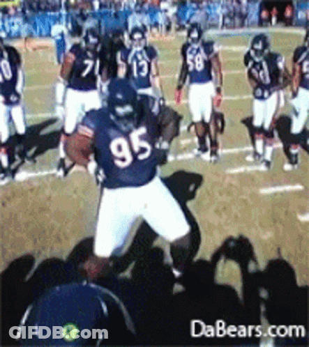 Football Player Number 95 Running With Ball GIF