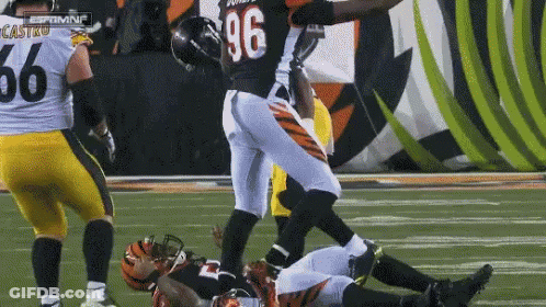 Football Player Number 96 Running GIF