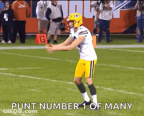 Football Player Punt Number 1 Of Many GIF