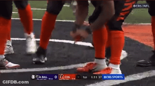 Football Player Ready To Run On Field GIF