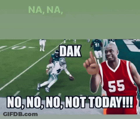 Football Player Red Jersey 55 No No No Not Today GIF