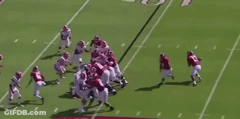 Football Player Running Field Referee GIF
