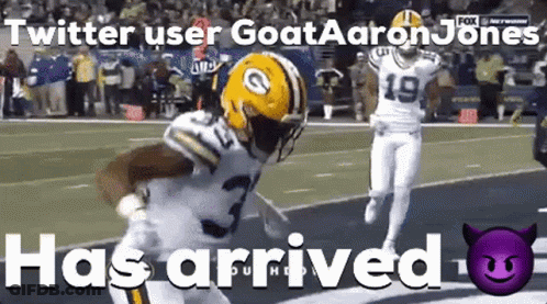 Football Player Running Goataaronjones Has Arrived GIF