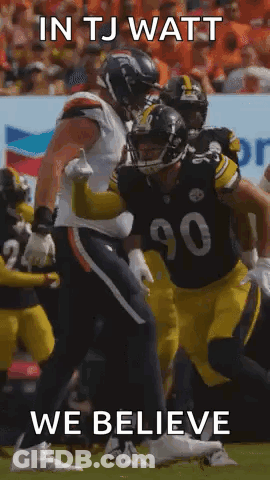 Football Player Running In Tjwatt We Believe GIF