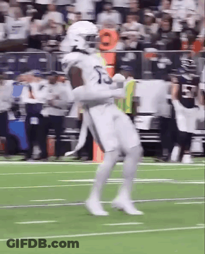 Football Player Running On Field GIF