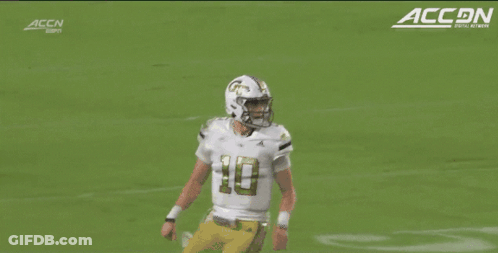 Football Player Running With ACCN GIF
