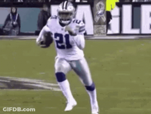 Football Player Running With Ball GIF