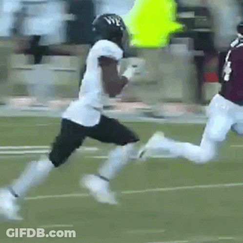 Football Player Running With Ball GIF