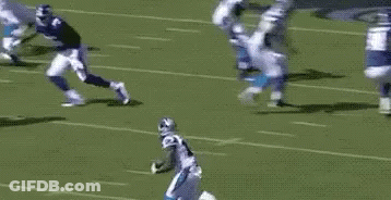 Football Player Running With Ball GIF
