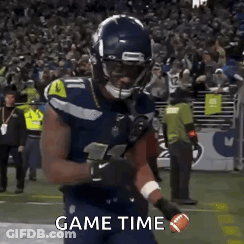 Football Player Running With Ball Game Time GIF