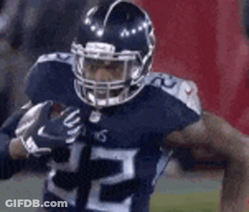 Football Player Running With Ball GIF