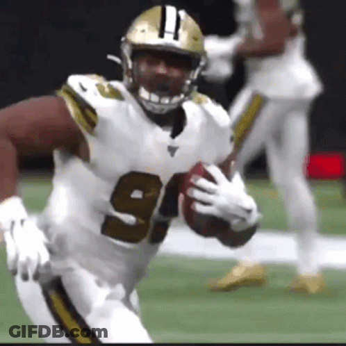 Football Player Running With Ball GIF