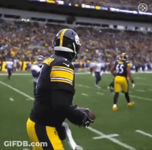 Football Player Running With Ball GIF