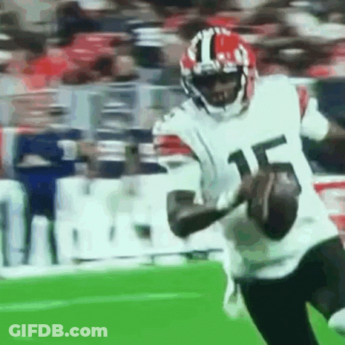 Football Player Running With Ball GIF