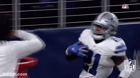 Football Player Running With Football GIF