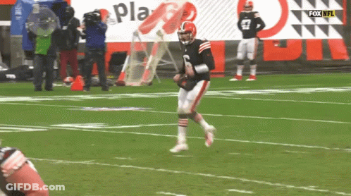 Football Player Running With Fox NFL Logo GIF