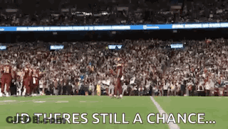 Football Player Running With JD Theres Still A Chance GIF