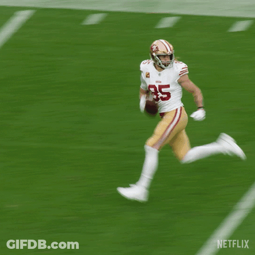 Football Player Running With Netflix Logo GIF