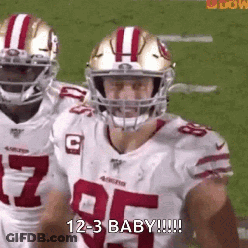 Football Player Saying 12-3 Baby GIF