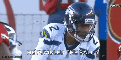 Football Player Saying He Fumbled The Ball GIF