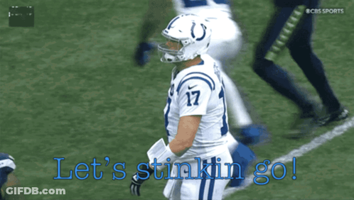 Football Player Saying Let's Stinkin Go GIF