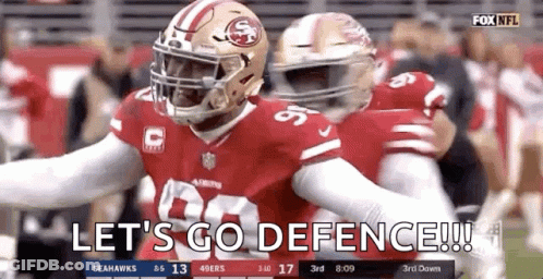 Football Player Saying Lets Go Defence GIF