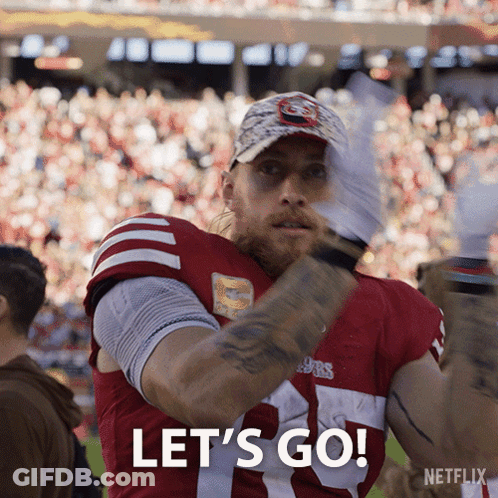 Football Player Saying Lets Go Netflix Ad GIF