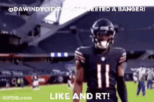 Football Player Saying Like And RT GIF