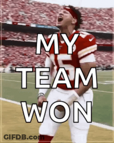 Football Player Saying My Team Won GIF
