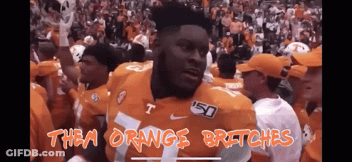 Football Player Saying Them Orange Britches GIF