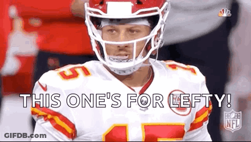 Football Player Saying This One's For Left GIF