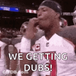 Football Player Saying We Are Getting Dubs GIF
