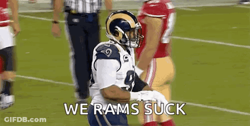 Football Player Saying We Rams Suck GIF