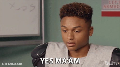 Football Player Saying Yes Ma'am GIF
