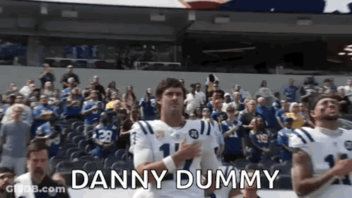 Football Player Says Danny Dummy GIF