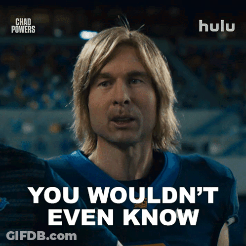Football Player Says You Wouldn't Even Know GIF