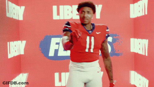 Football Player Scruggs In Red Jersey Number 1 GIF