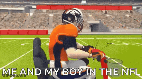 Football Player Sitting On Wheelchair On Field GIF