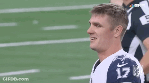 Football Player Smiling In Number 17 Jersey GIF
