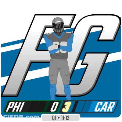 Football Player Standing In Front Of Large F GIF