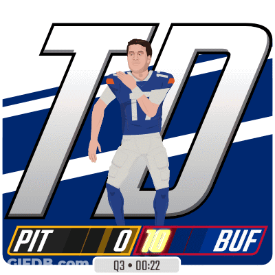 Football Player Standing In Front Of Number 10 GIF