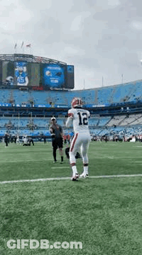 Football Player Standing On Field GIF