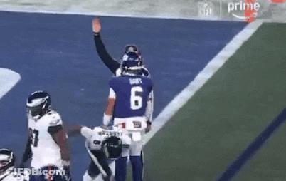 Football Player Tackled By Referee GIF
